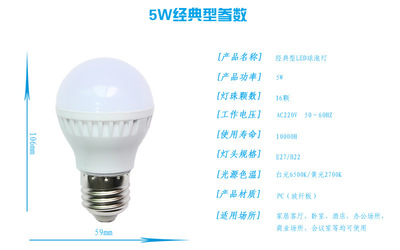【LED燈照明NOMO 球泡燈5W led節(jié)能燈泡 塑料球泡燈 中山廠家批發(fā)】價格,廠家,圖片,LED球泡燈,義烏市大冶日用品商行-